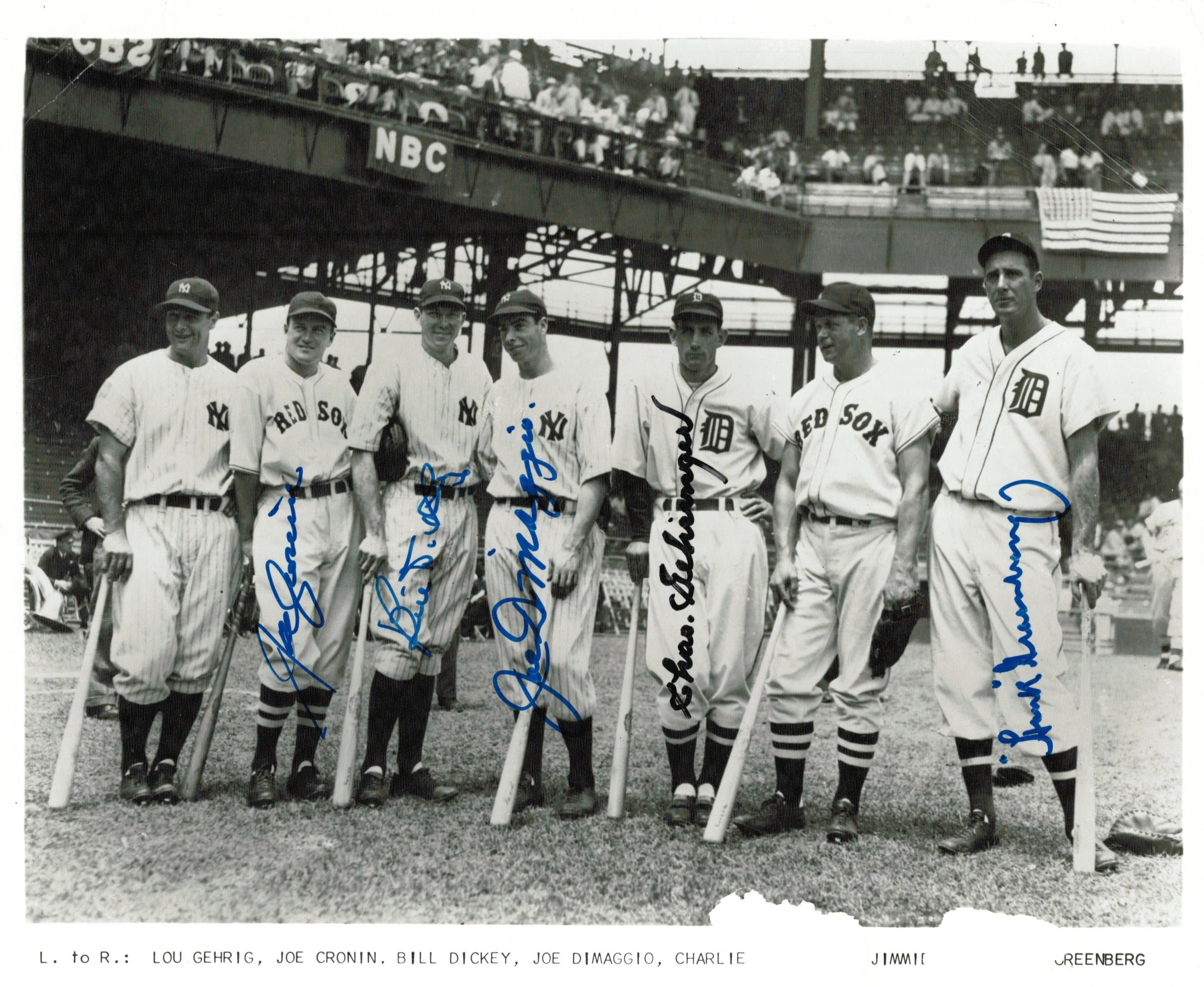 Lot Detail 1937 American League All Stars Signed Photo With Joe