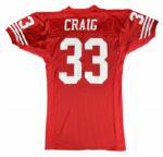 1984-90 Roger Craig San Francisco 49ers Home Game Worn and Signed Jersey Mears A-10