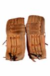 2012 Winter Classic Philadelphia Flyers Alumni Game Bernie Parent Game Used and signed Leg Pads (Vintage 1970s)