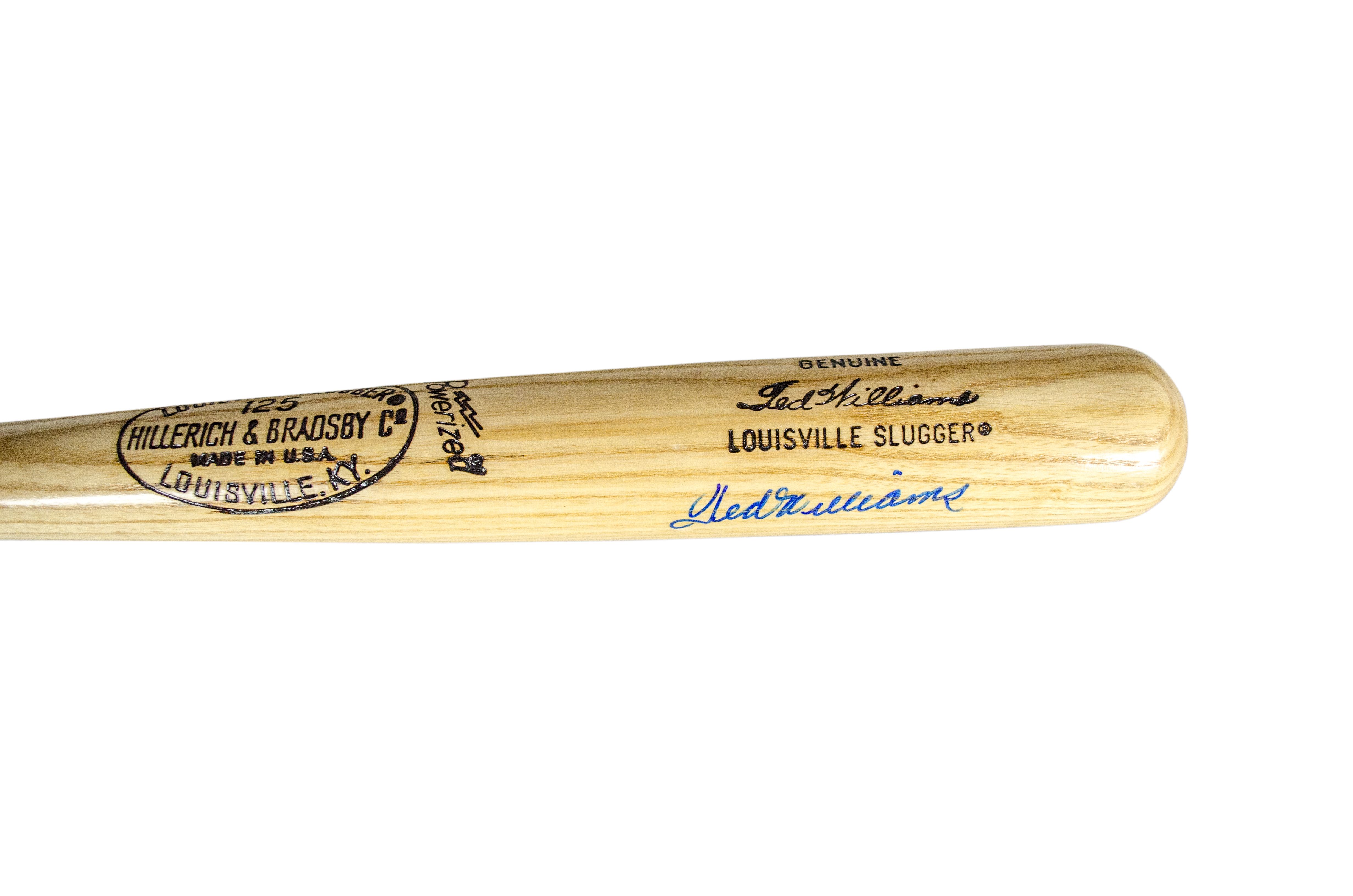 Lot Detail - Ted Williams Signed Louisville Slugger Bat