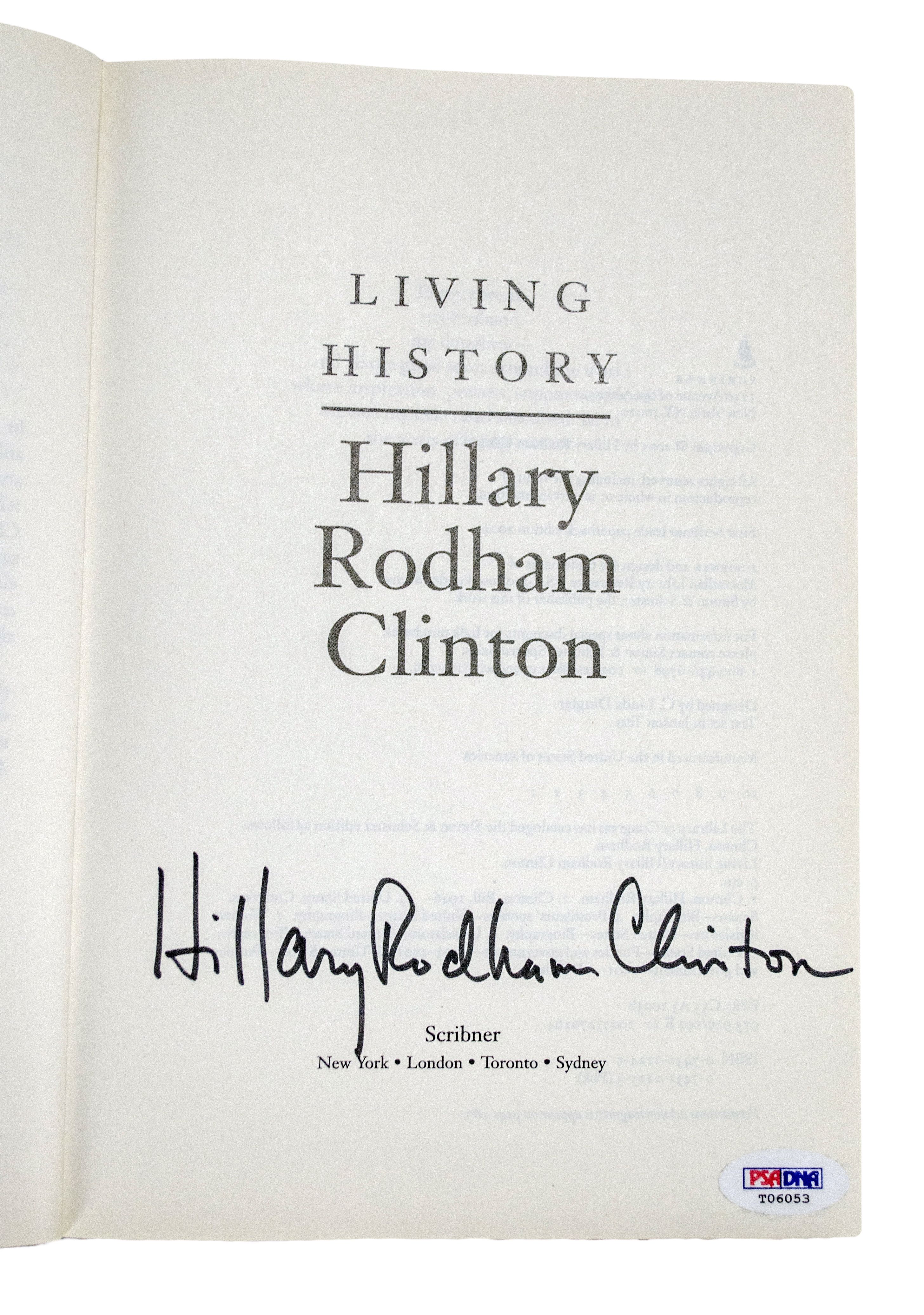 Lot Detail - Hillary Rodham Clinton Signed 2912 x 4144