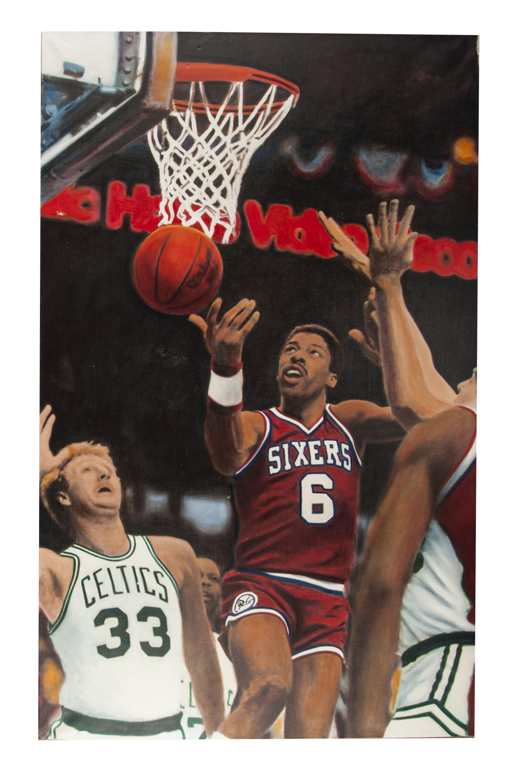 Lot Detail Julius Erving & Larry Bird/76ers vs. Celtics