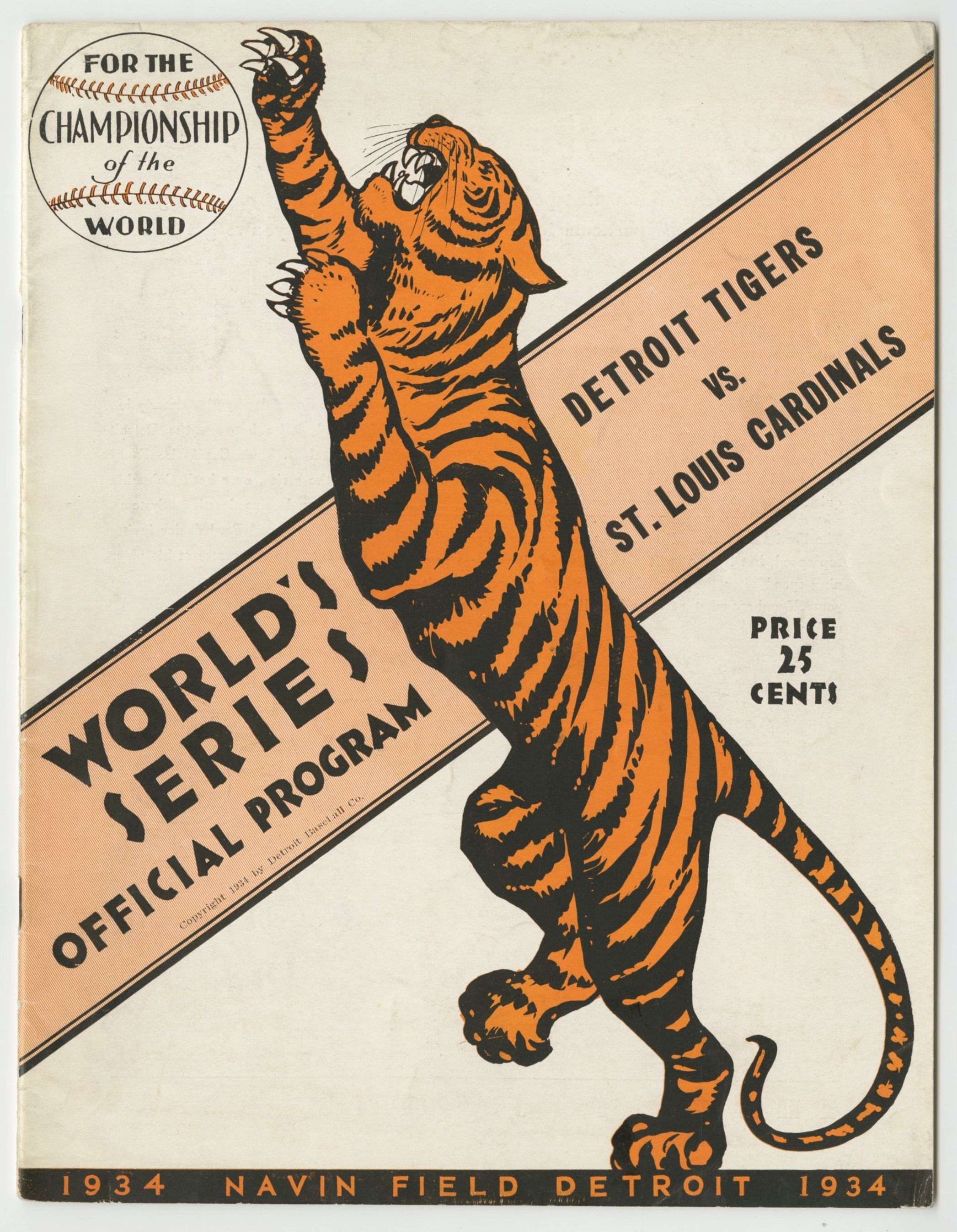 Lot Detail - 1934 World Series Program – St. Louis Cardinals at Detroit Tigers