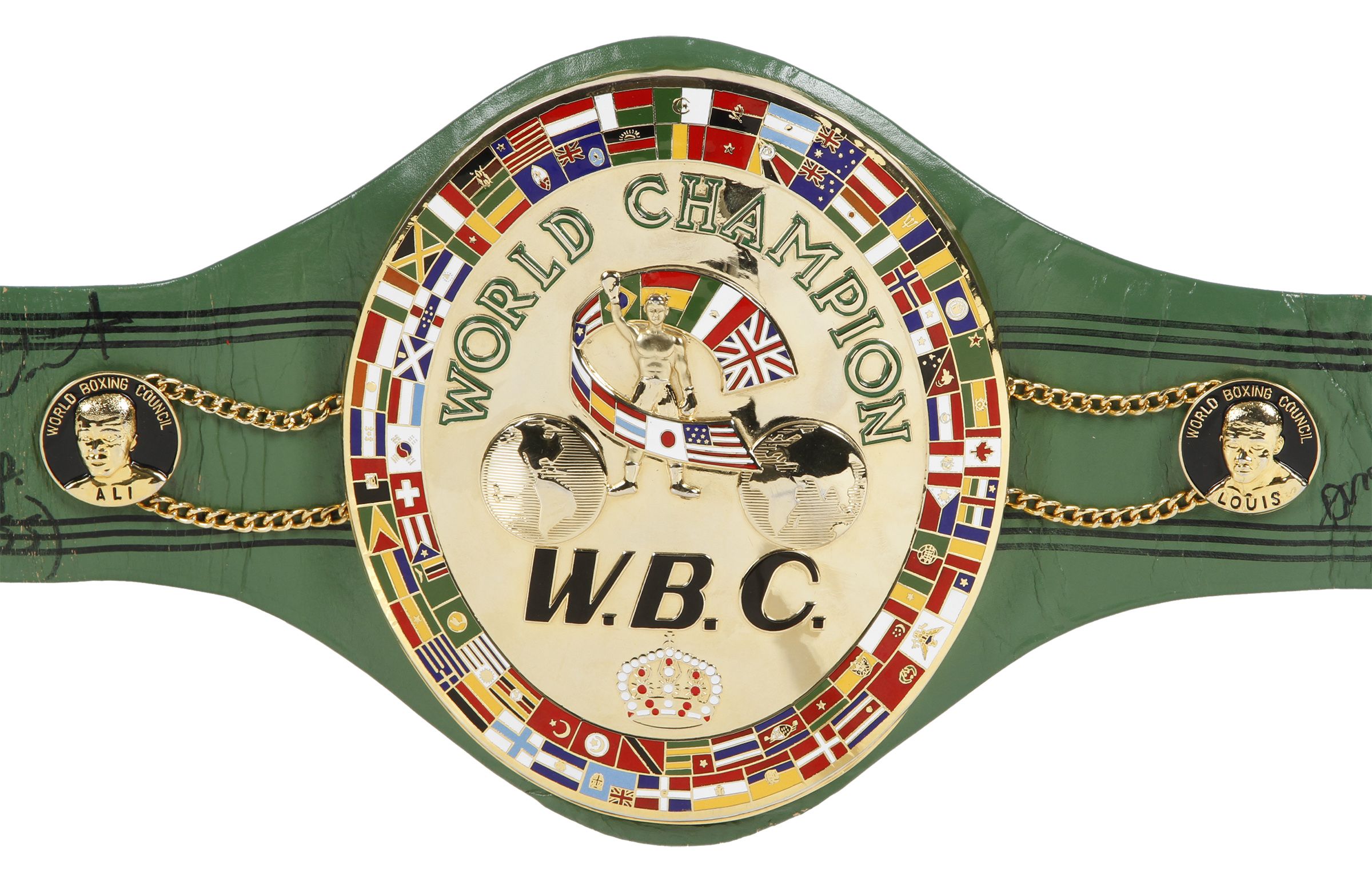 Lot Detail WBC Championship Belt Signed By 60 Many Deceased Boxing 