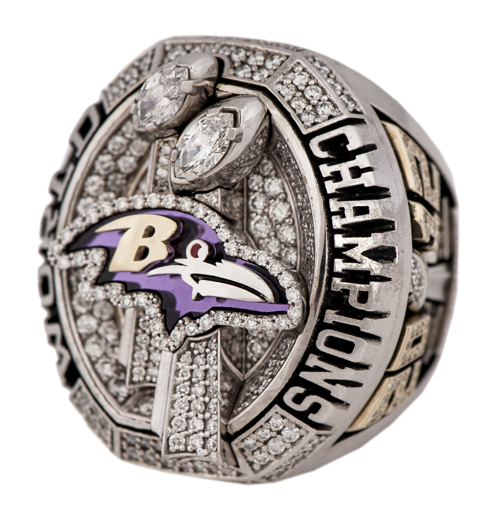 Lot Detail - 2012 Baltimore Ravens Super Bowl Championship Player's Ring - D.J. Bryant ...
