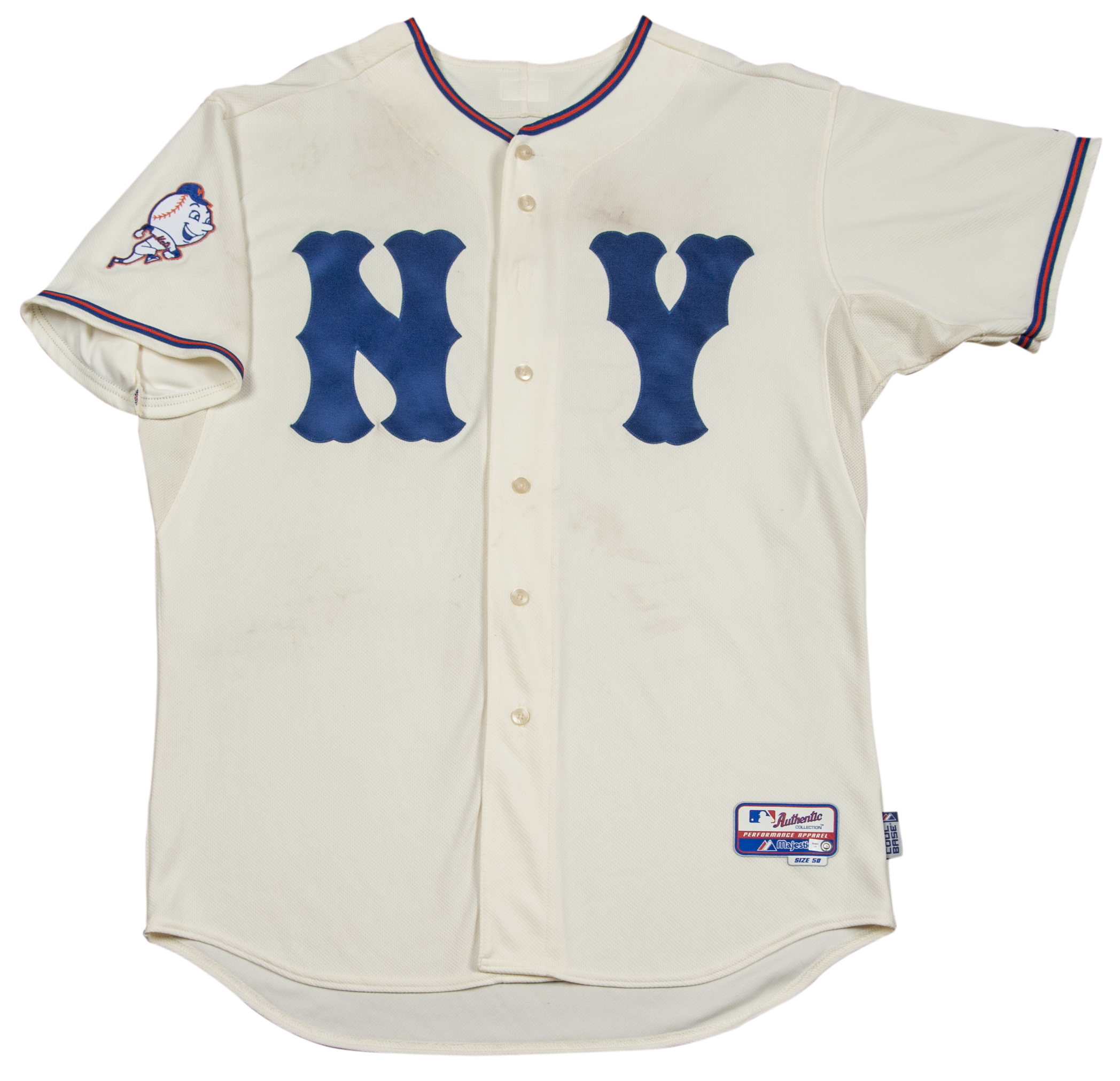 Lot Detail - 2009 Johan Santana Game Used New York Mets Throwback Uniform - Jersey and Pants ...