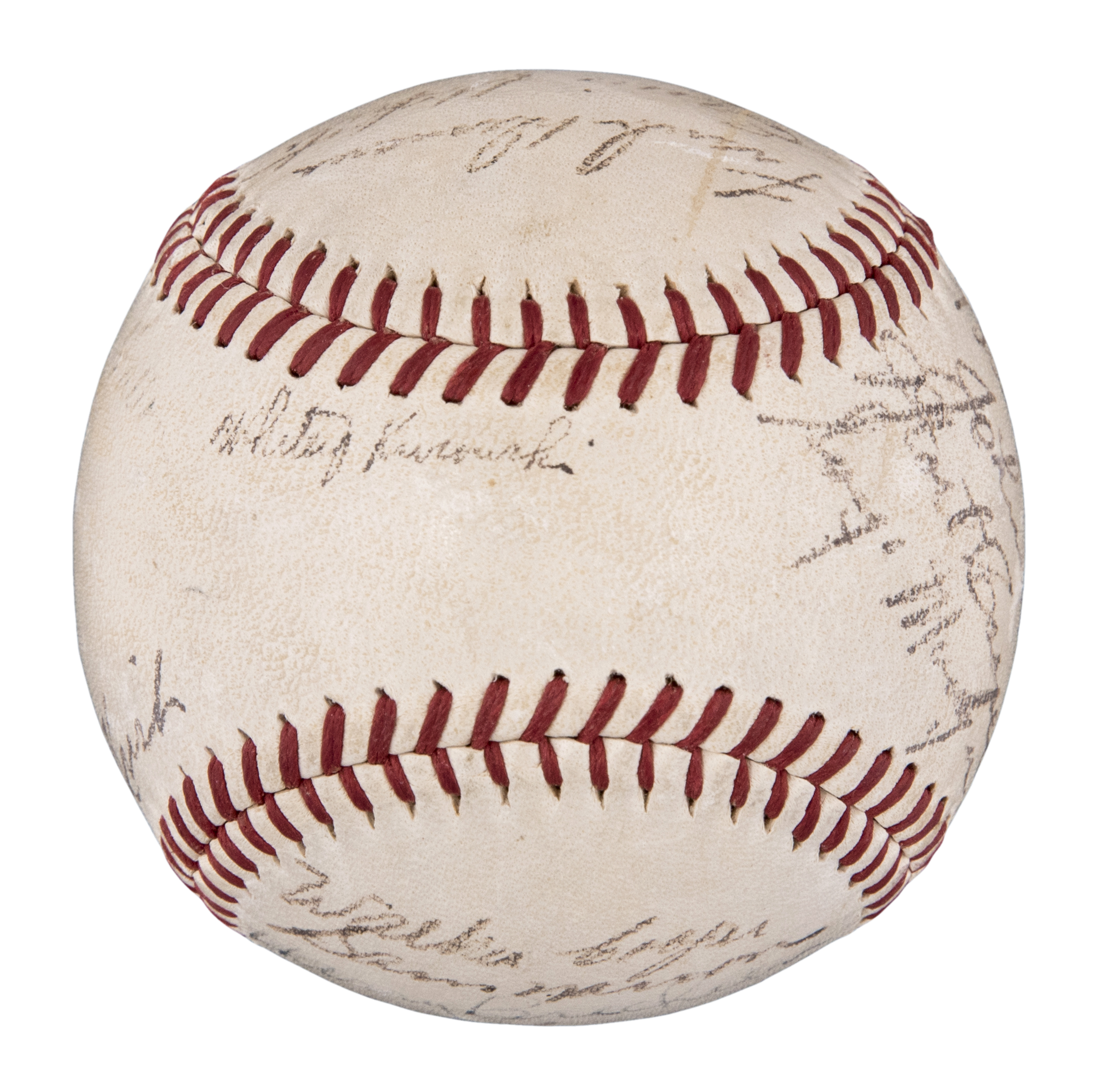 Lot Detail - 1943 St Louis Cardinals National League Champions Team Signed Baseball With 20 ...