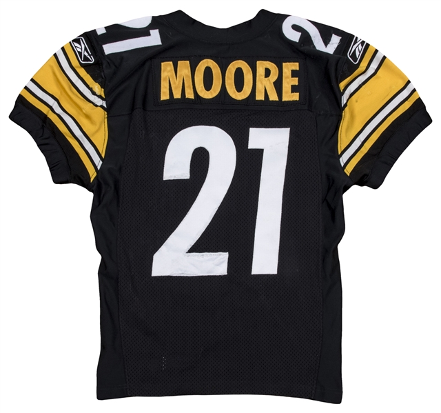 2010 Mewelde Moore Game Used Pittsburgh Steelers Home Jersey