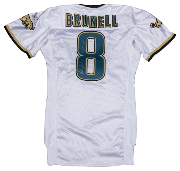 2003 Mark Brunell Game Used and Signed Jacksonville Jaguars White Jersey (Brunell LOA)