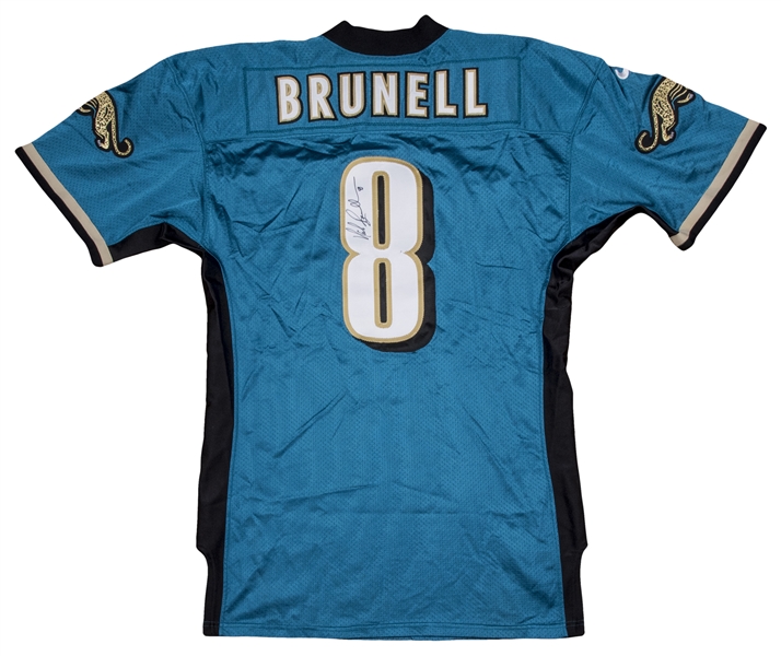 1997 Mark Brunell Game Used and Signed Jacksonville Jaguars Teal Jersey (Brunell LOA)