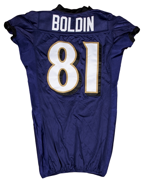 2010 Anquan Boldin Game Used Baltimore Ravens Purple Jersey 