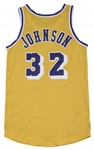 1980-1985 Magic Johnson Game Used Los Angeles Lakers Home Jersey (MEARS A10)