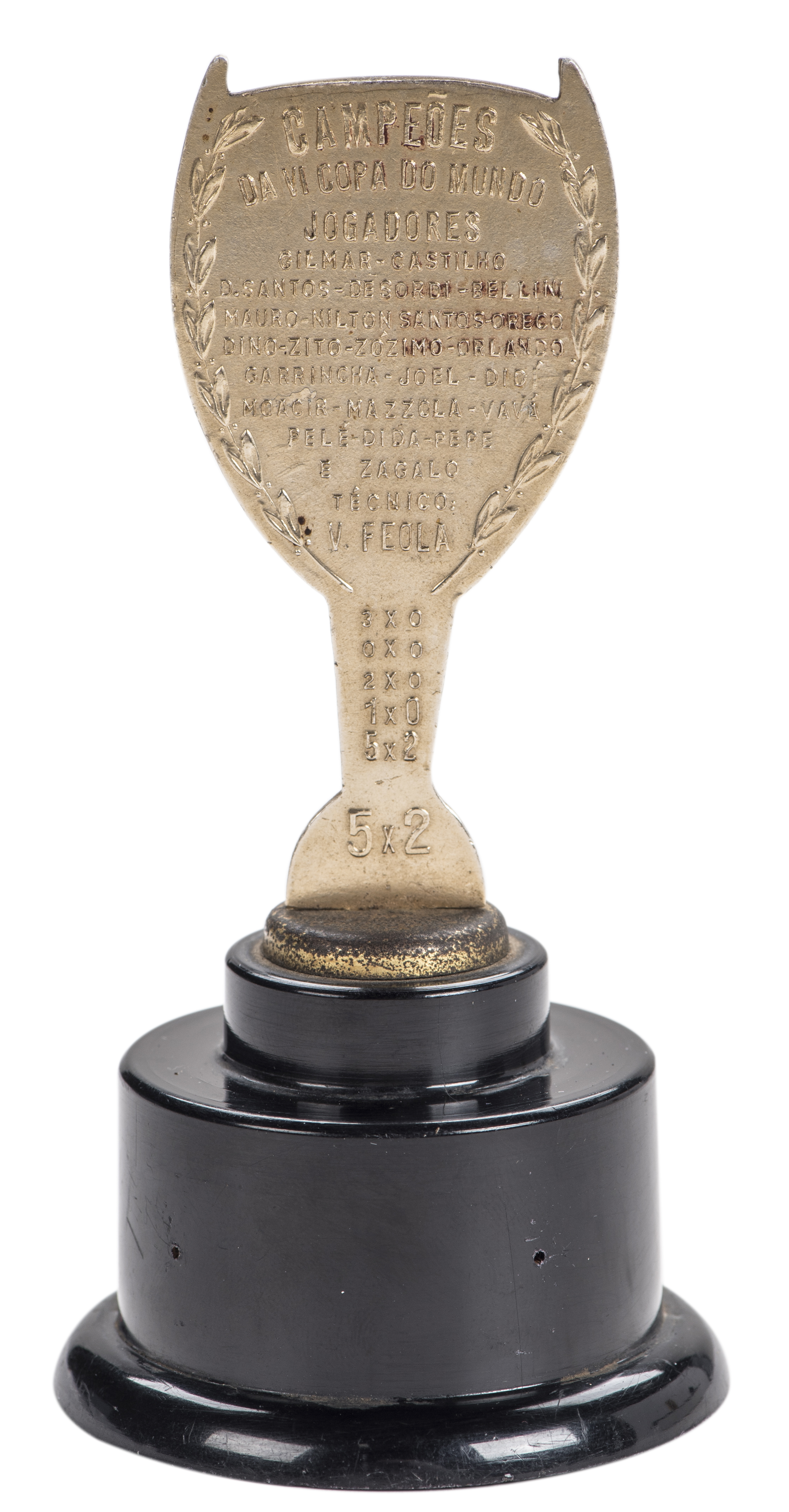 Lot Detail - 1958 FIFA World Cup Champions Brazil Staff Trophy Sourced
