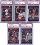 1999 UD MJ Gold "Athlete of the Century" Michael Jordan Collection (5) - All PSA MINT 9 Examples!