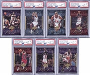 1999 UD MJ Gold "Athlete of the Century" Michael Jordan Collection (7) - All PSA NM-MT 8