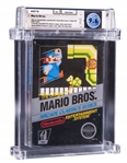 1986 NES Nintendo (USA) "Mario Bros" Rev-A Round SOQ CIB Video Game - WATA 9.6