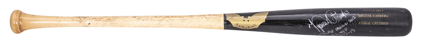 2014 Miguel Cabrera Game Used Signed & Inscribed Maple Bat Co. MC1 Model Bat (PSA/DNA GU 10 & Beckett)
