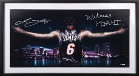 LeBron James Signed & Inscribed "Witness Miami" Panoramic 41.5x23.5" Framed Photo (#9/100) (UDA)