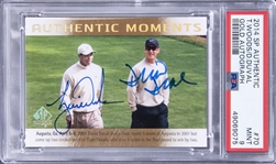 2014 SP Authentic Gold Autograph #70 Woods/Duval Signed Card - PSA MINT 9 (POP 3!)