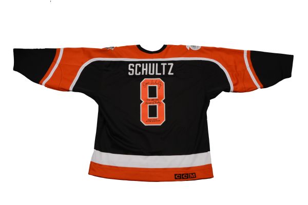 Philadelphia Flyers No8 Dave Schultz Green Salute to Service Jersey