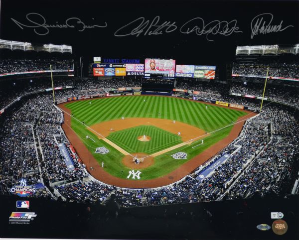 Mariano Rivera Derek Jeter Jorge Posada Andy Pettit 8 by 10 signed pho –  Awesome Artifacts