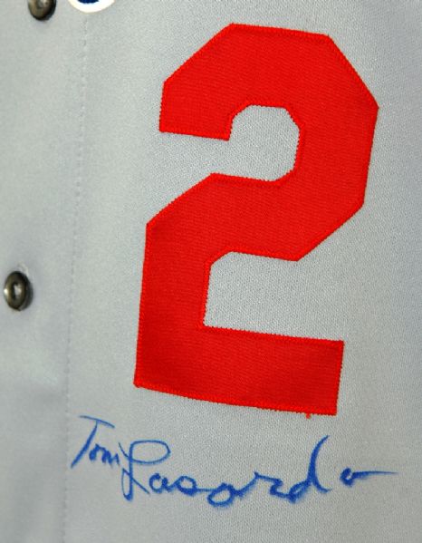 Tommy Lasorda Hand Signed Autographed LA Dodgers Jersey HOF 97 Champ ITP  PSA/DNA