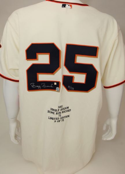 Lot Detail - Barry Bonds Signed and MLB Authenticated Jersey to