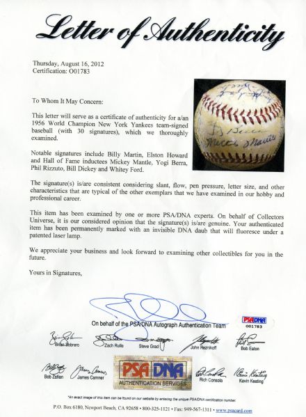Don Larsen Signed Autographed Jersey NY Yankees WS PG 10-8-56 PSA V19534