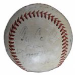 1930s Hall of Fame Signed Baseball with Cobb, Speaker,  Baker, Dean, Cochrane and More