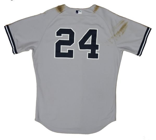 Lot Detail - 2012 Robinson Cano Game Used Yankees Road Jersey 9/13/2012  (MLB and Steiner AUTH)