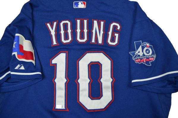 Youth Majestic Texas Rangers Michael Young Jersey