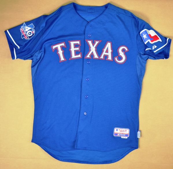 Lot Detail - 2012 Ian Kinsler Game Used Texas Rangers Jersey 4/25/12 (MLB  auth, Rangers LOA)