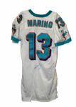 1997 Dan Marino Game Used and Signed Miami Dolphins Jersey MEARS A7