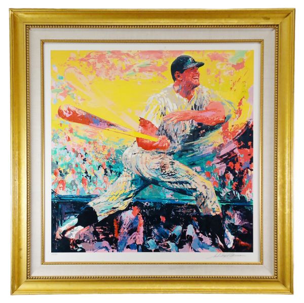 Mickey Mantle Signed Photograph. This recognizable dugout portrait