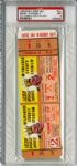 Full Unused Ticket to Mickey Mantle Two HR Game in 1958 World Series (Game 2) PSA 9