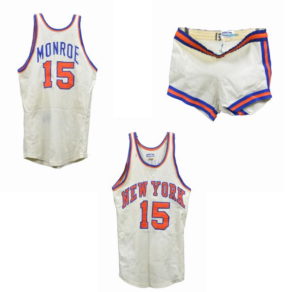 1979-80 Earl Monroe Game Worn New York Knicks Jersey, MEARS A8