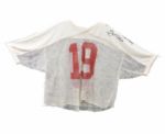 1993-1994 Practice Worn and Signed Chiefs Jersey with Signed LOA from Joe Montana