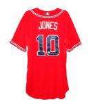 2012 Chipper Jones Game Used  Jersey, Signed and Inscribed  From His Final Season
