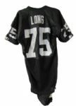 1992-1993 Howie Long Game Worn  and Signed Los Angeles Raiders Home Jersey MEARS 10