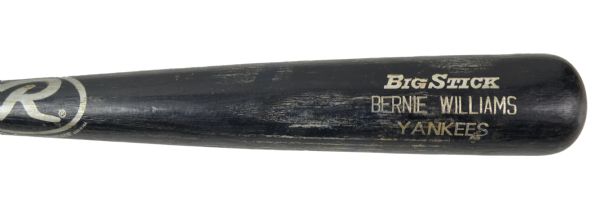 Bernie Williams Yankees Game Used Cracked Rawlings Baseball Bat
