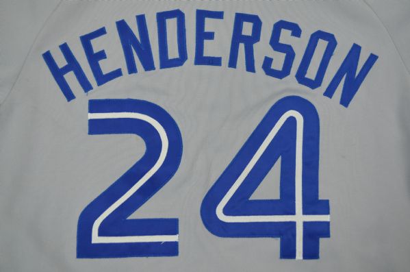 Lot Detail - 1993 Rickey Henderson World Series Game Used and Signed  Toronto Blue Jays Jersey (MEARS A-10)