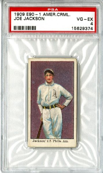 1909-11 E90-1 Joe Jackson Rookie Card PSA VG-EX 4