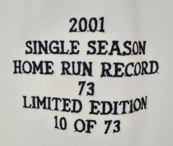 2001 Barry Bonds Career Home Run #553 Game Worn Jersey. Home white