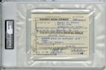 One of a Kind 1979 Signed Thurman Munson Temporary Airman Certificate 