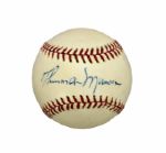 Thurman Munson Single Signed Baseball PSA/DNA Near Mint+ 7.5