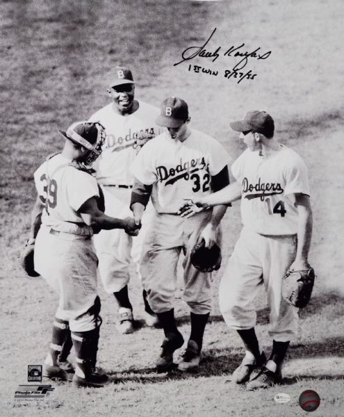 Sandy Koufax Hand Signed Autographed 16X20 Photo Dodgers W/ Maury