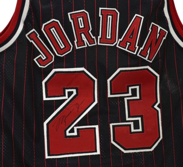 Lot Detail - 1995-1996 Michael Jordan Game Used and Signed Black