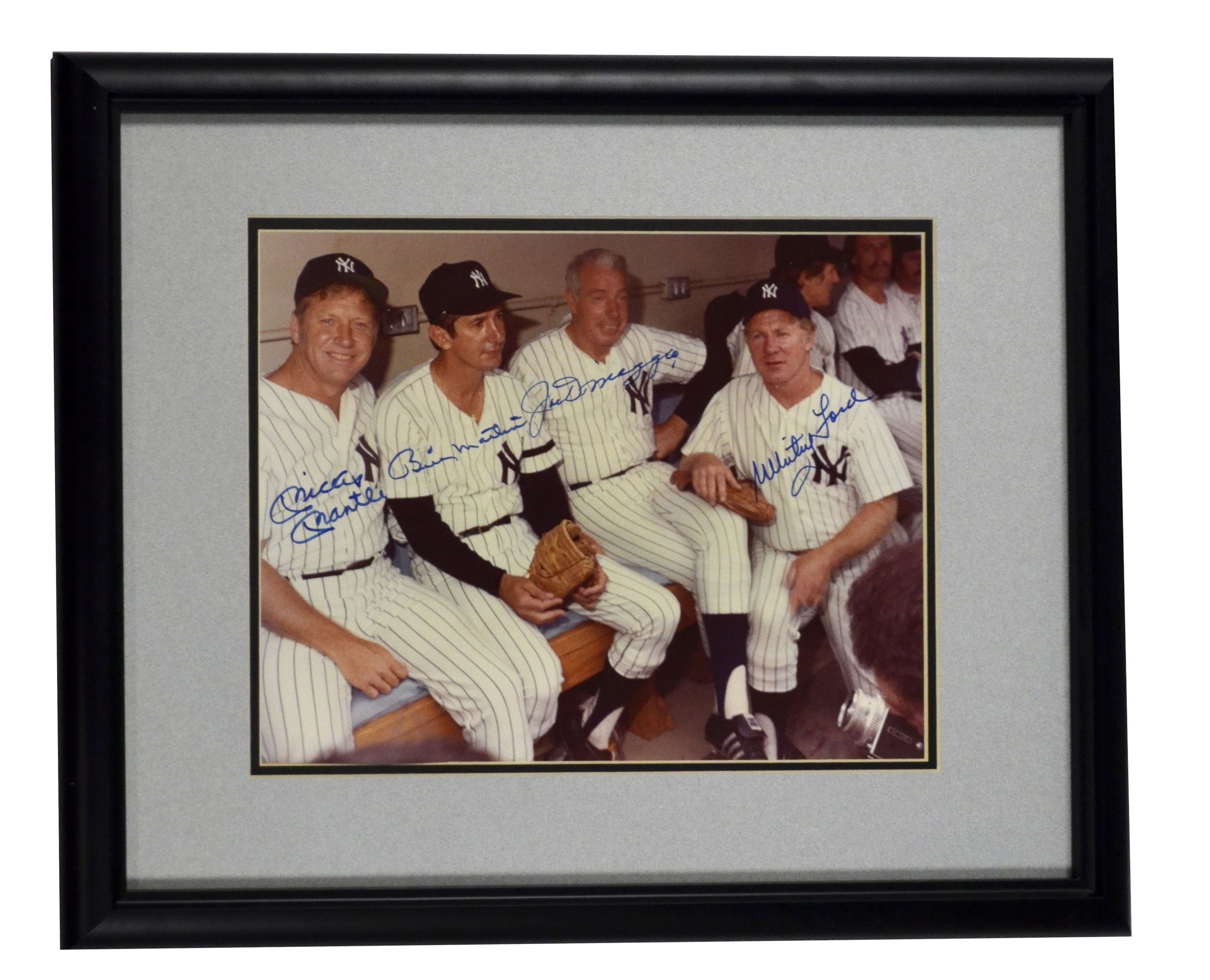 Lot Detail - Mickey Mantle, Billy Martin, Joe DiMaggio and Whitey Ford