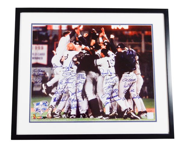 2000 World Series Champions New York Yankees 16x20 Photo Signed By