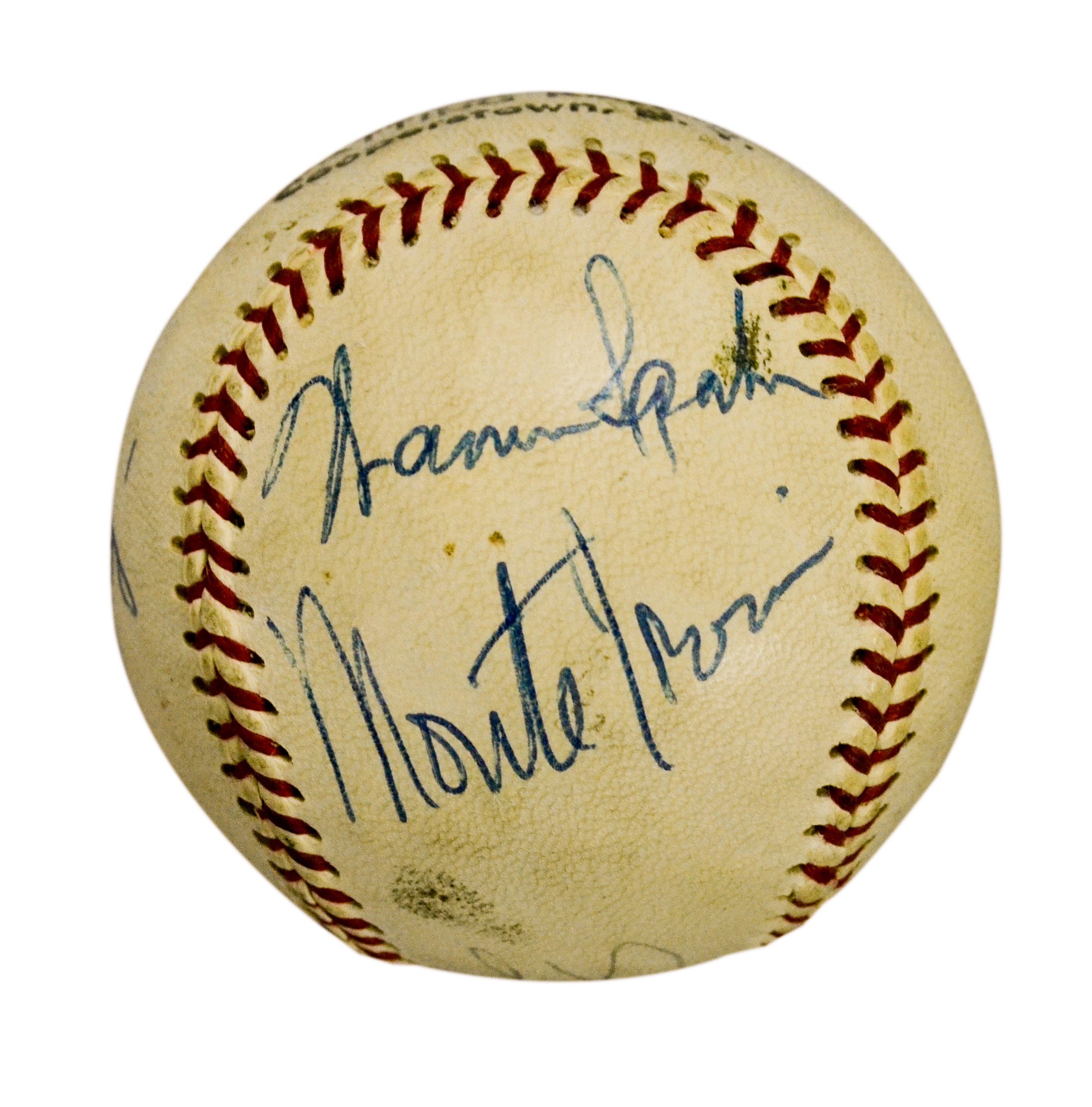 Lot Detail 1973 Signed Hall Of Fame Induction Baseball 7 Hof Signatures Including Musial